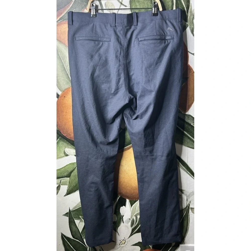 Tommy Bahama Mens 36 x 30 Blue Performance Pants Stretch Waist Pockets